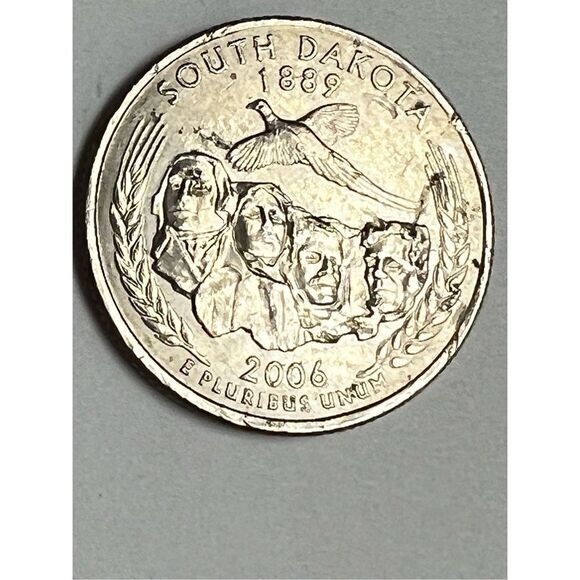 2006 P Washington South Dakota Quarter Grease Strike Through Error - Picture 1 of 5